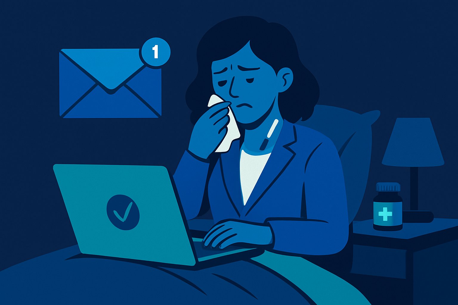 Répondre à ses mails professionnels pendant un arrêt maladie : ce qu'il faut savoir