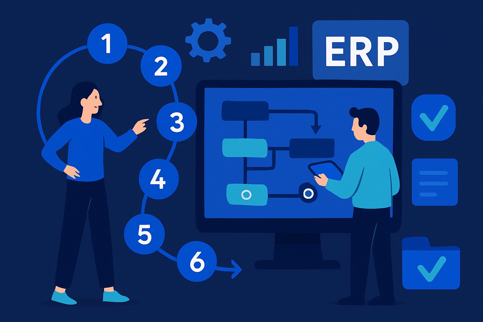Les 6 étapes d'un projet ERP BizFlow Evolution en PME