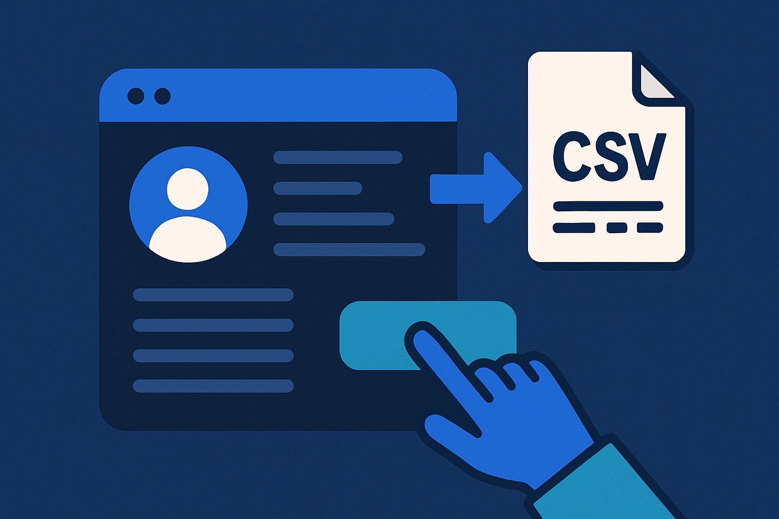 Les 4 clics pour exporter un CSV depuis SalesTrack CRM